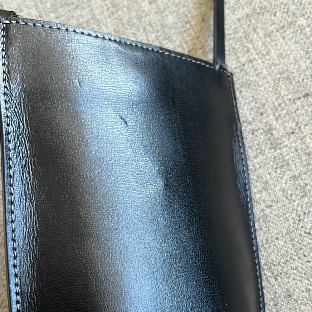 GANNI Black Recycled Leather Phone Bag with Crossbody Strap - Picture 9 of 15